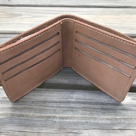 Men Wallet Bifold All Leather Card Holder Purse - Picture 10 of 13